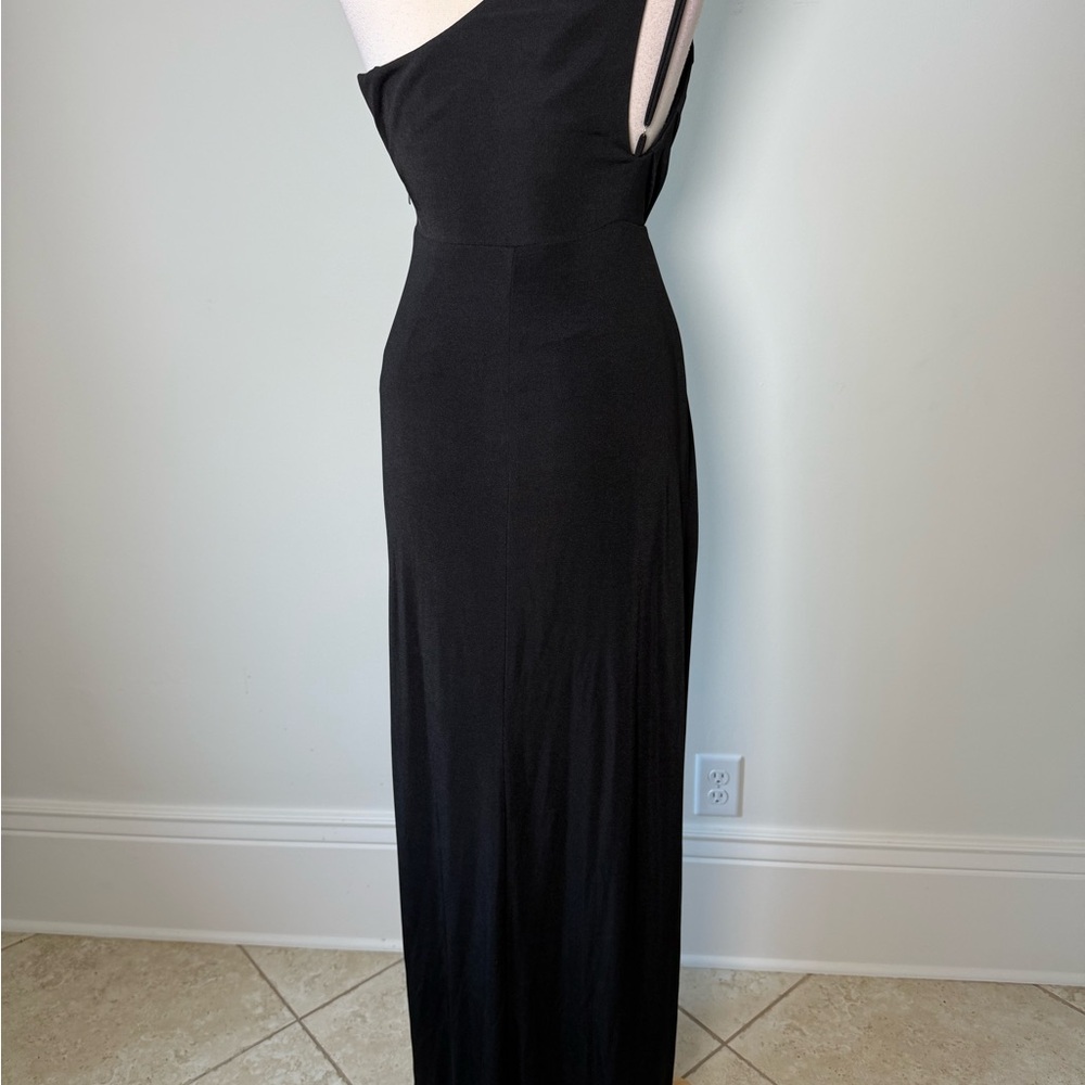 Katie May Black One-Shoulder Gown - Picture 3 of 4
